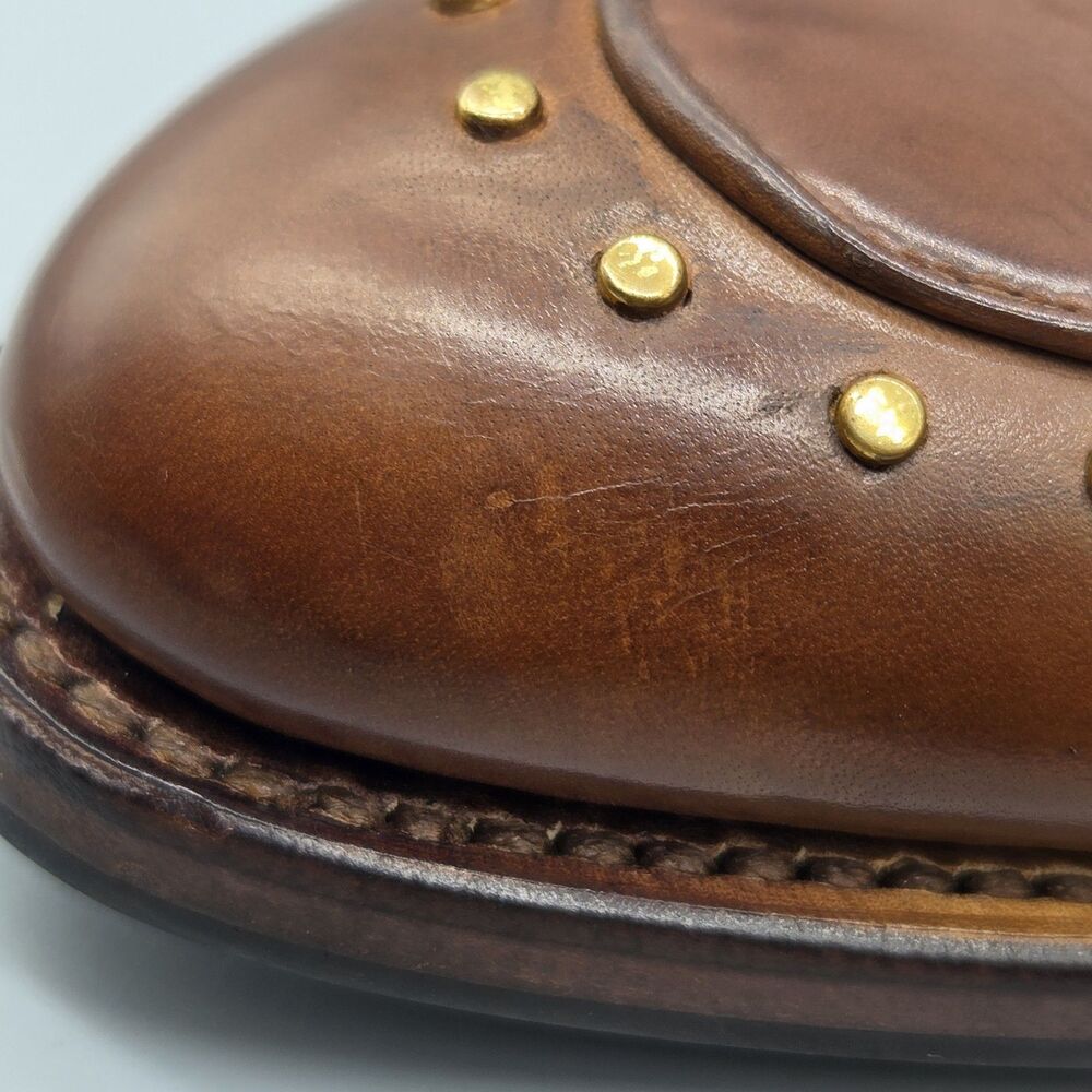 The Office Of Angela Scott Miss Cecilia Stud Loafer cognac sz EUR 42/ US 12 - Picture 7 of 15